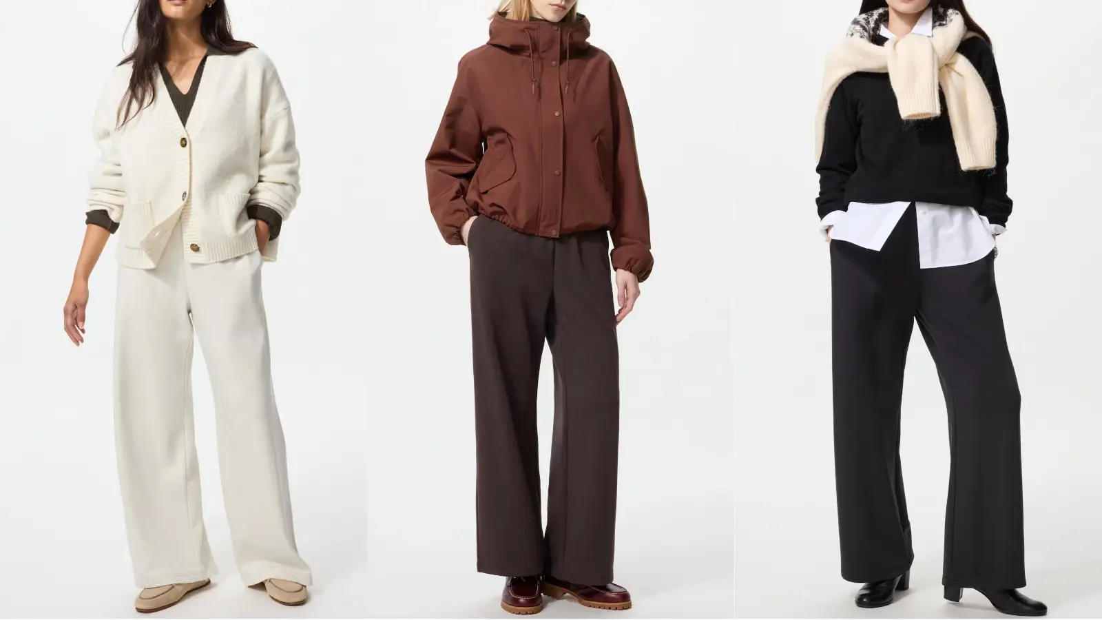 ユニクロ-ウォームフリースストレートパンツ