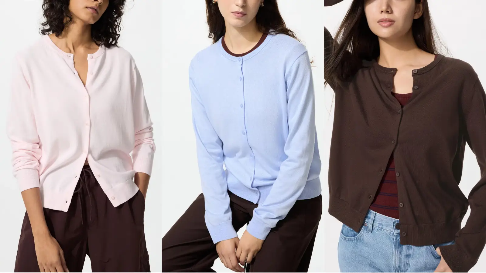 ユニクロ-UVカットクルーネックカーディガン