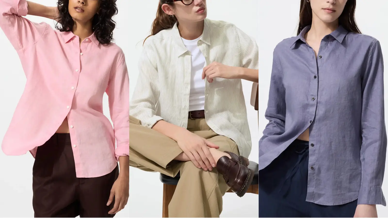 ユニクロ-プレミアムリネンシャツ