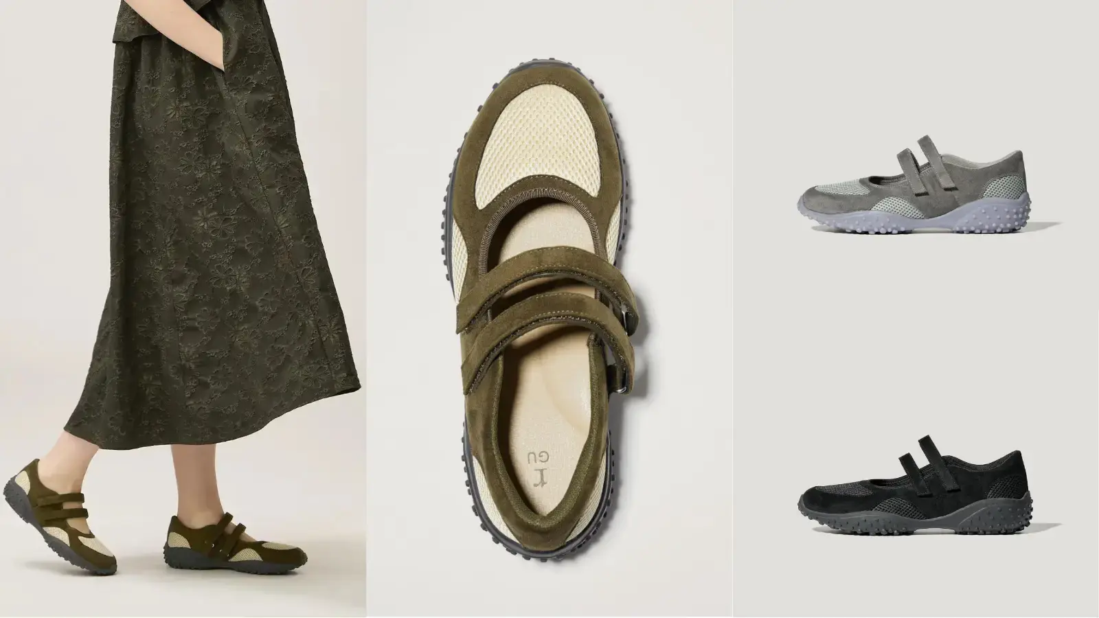 GU ダブルストラップバレエスニーカー by rokh